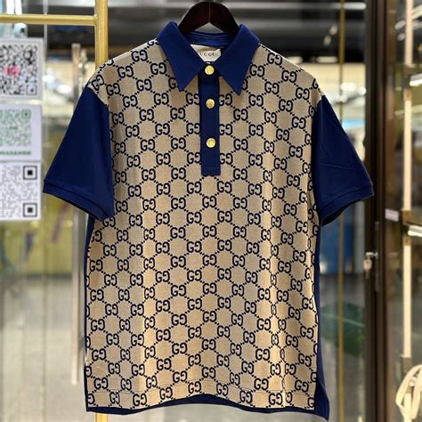 gucci maxi gg silk and cotton polo shirt|gucci dress shirt snake.